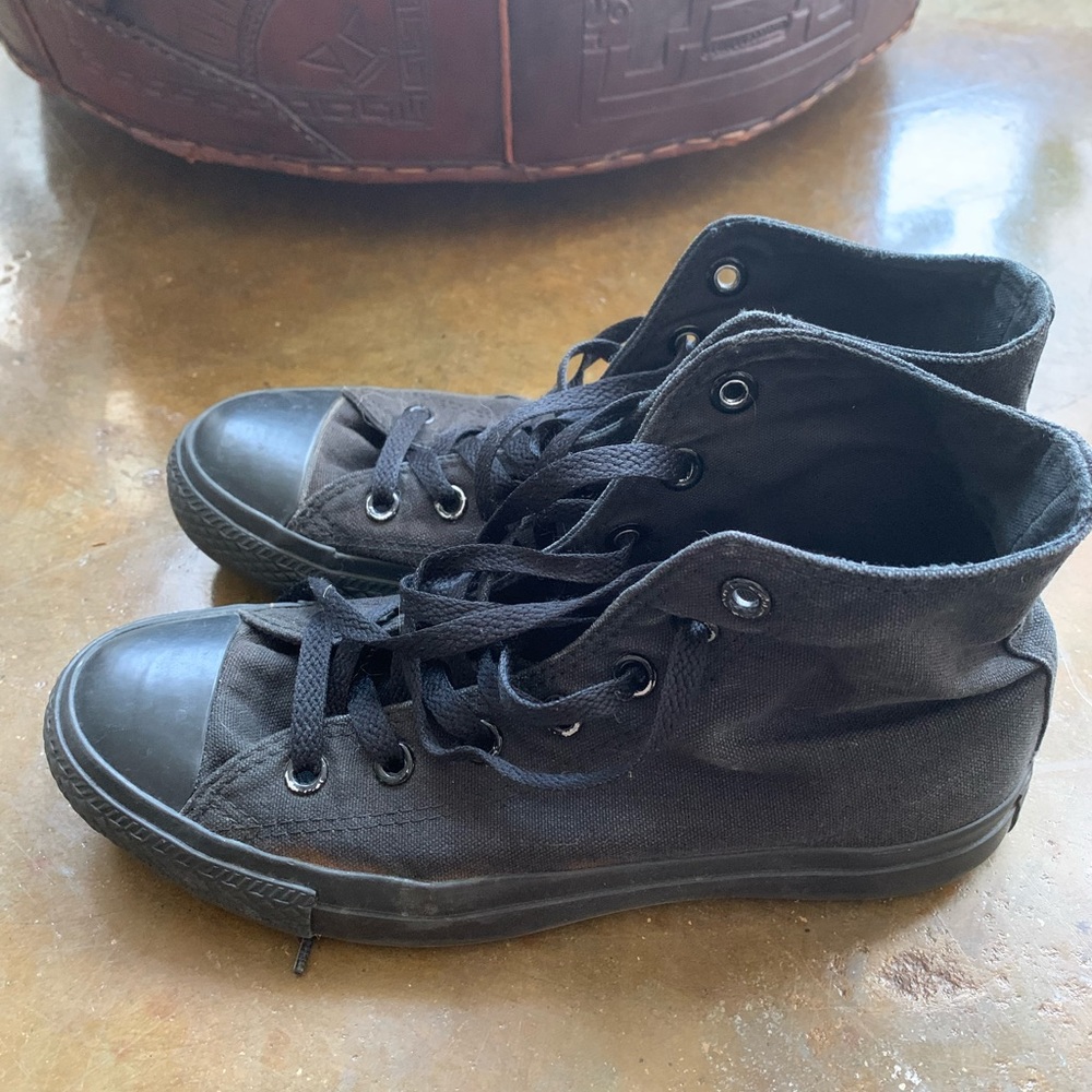 Solid Black Converse High Top